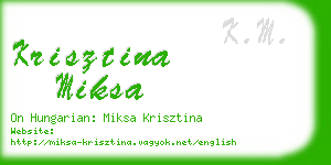 krisztina miksa business card